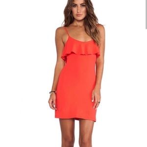 SUSANA MONACO Ruffle Sleeveless Mini Dress Sunset Size Small